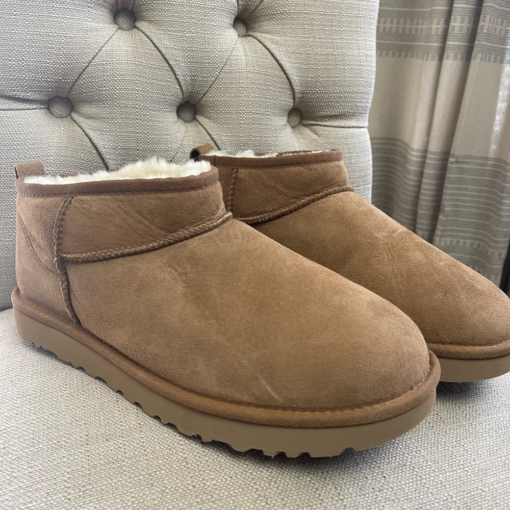 Ugg Classic Ultra Mini Booties Chestnut - Women’s 11